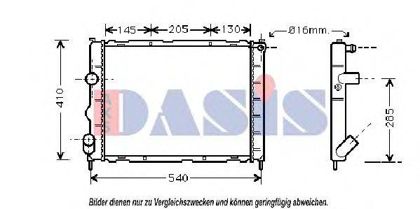 AKS DASIS 181800N Радіатор, охолодження двигуна