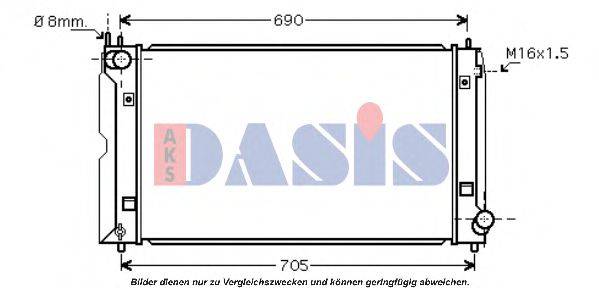 AKS DASIS 210156N Радіатор, охолодження двигуна