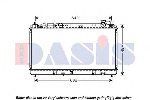 AKS DASIS 210234N Радіатор, охолодження двигуна