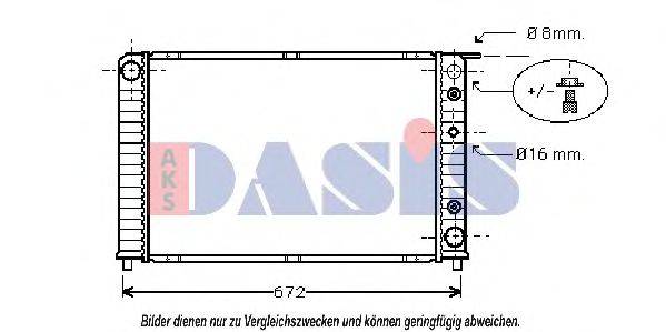 AKS DASIS 220320N Радіатор, охолодження двигуна