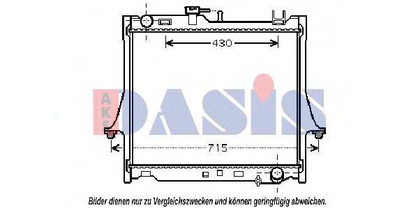 AKS DASIS 230003N Радіатор, охолодження двигуна