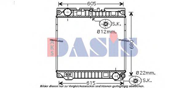 AKS DASIS 260013N Радіатор, охолодження двигуна