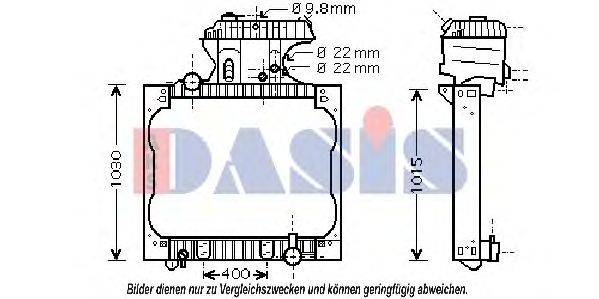 AKS DASIS 260015N Радіатор, охолодження двигуна