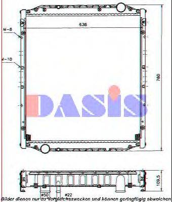 AKS DASIS 261950N Радіатор, охолодження двигуна