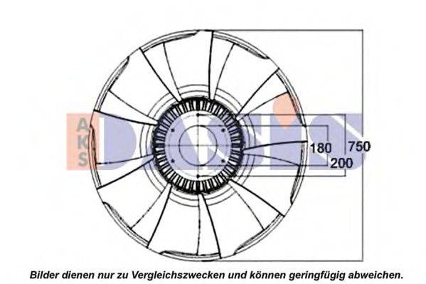 AKS DASIS 268026N Крильчатка вентилятора, охолодження двигуна