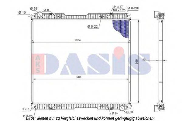 AKS DASIS 270007S Радіатор, охолодження двигуна