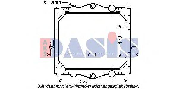 AKS DASIS 290013N Радіатор, охолодження двигуна