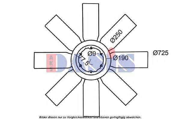AKS DASIS 298000N Крильчатка вентилятора, охолодження двигуна