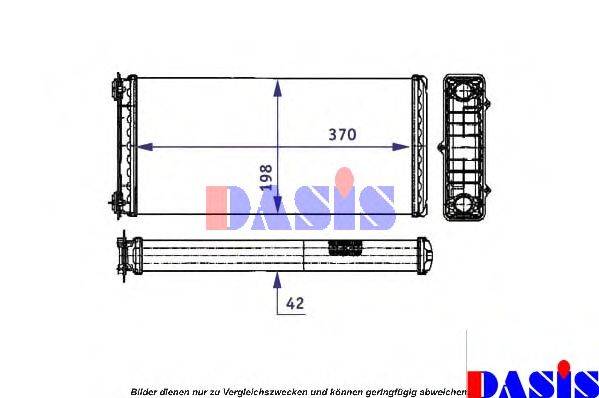 AKS DASIS 299000N Теплообмінник, опалення салону