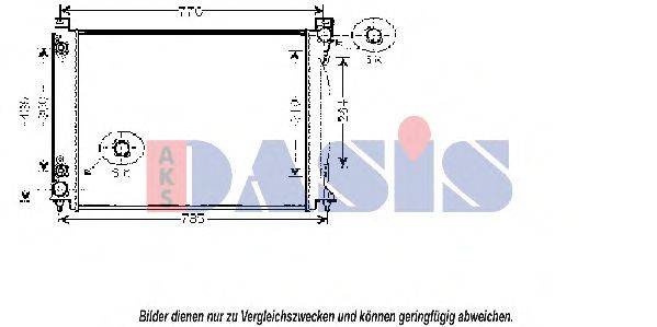 AKS DASIS 480048N Радіатор, охолодження двигуна