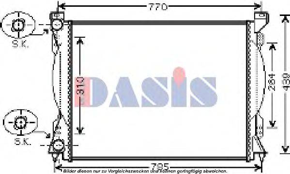 AKS DASIS 480049N Радіатор, охолодження двигуна