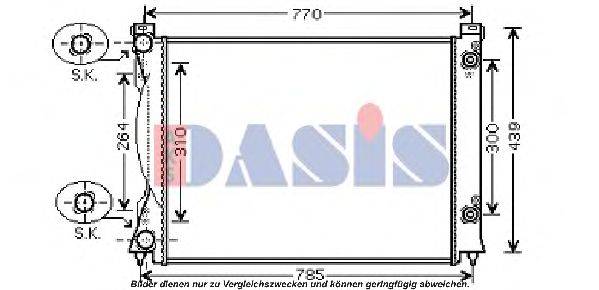 AKS DASIS 480051N Радіатор, охолодження двигуна