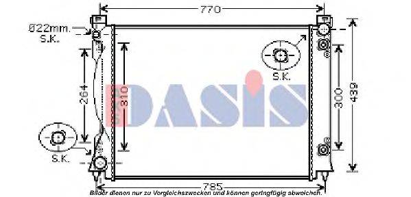 AKS DASIS 480053N Радіатор, охолодження двигуна