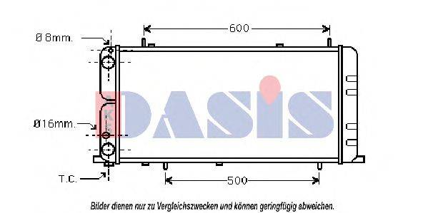 AKS DASIS 480710N Радіатор, охолодження двигуна