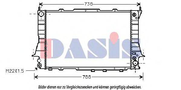 AKS DASIS 481730N Радіатор, охолодження двигуна