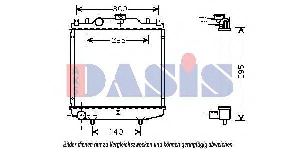 AKS DASIS 510018N Радіатор, охолодження двигуна