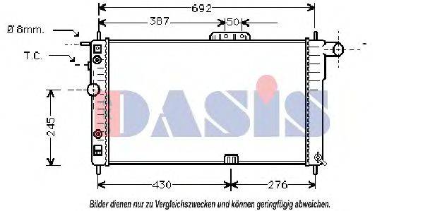 AKS DASIS 510020N Радіатор, охолодження двигуна