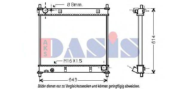 AKS DASIS 510024N Радіатор, охолодження двигуна