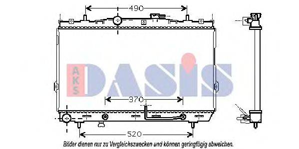 AKS DASIS 510032N Радіатор, охолодження двигуна