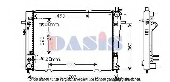 AKS DASIS 510113N Радіатор, охолодження двигуна