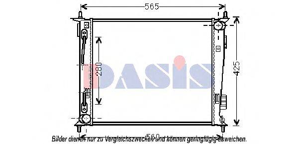 AKS DASIS 510116N Радіатор, охолодження двигуна