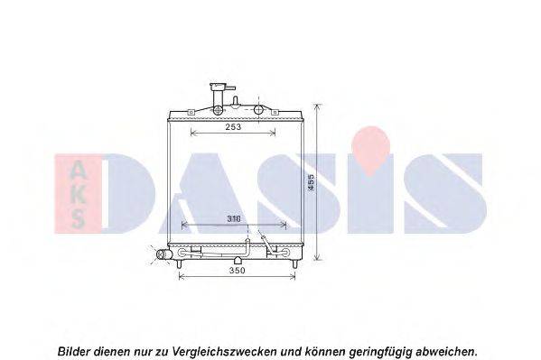 AKS DASIS 510142N Радіатор, охолодження двигуна