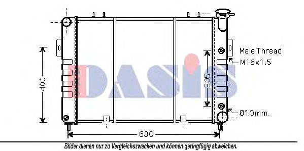 AKS DASIS 520108N Радіатор, охолодження двигуна