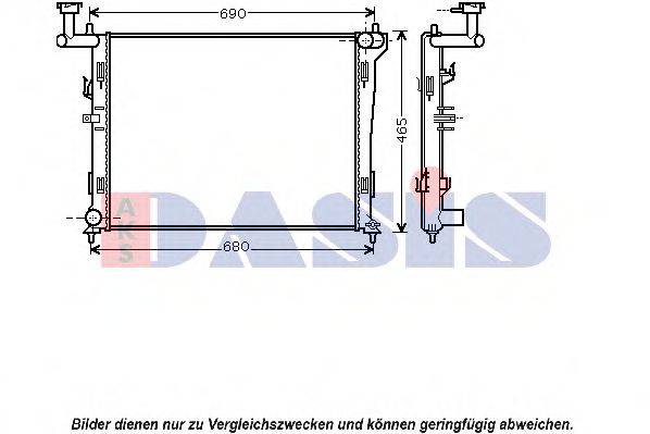 AKS DASIS 560031N Радіатор, охолодження двигуна