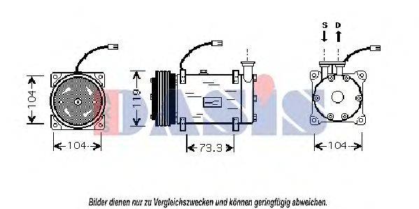 AKS DASIS 850730N Компресор, кондиціонер