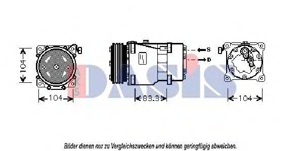 AKS DASIS 850731N Компресор, кондиціонер