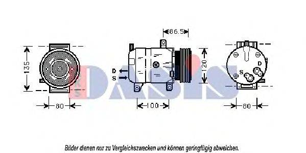 AKS DASIS 850756N Компресор, кондиціонер