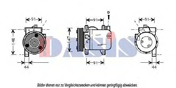 AKS DASIS 850787N Компресор, кондиціонер