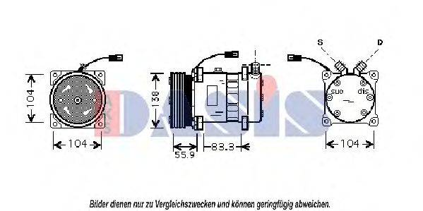 AKS DASIS 851071N Компресор, кондиціонер