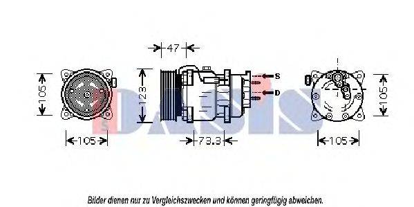 AKS DASIS 851411N Компресор, кондиціонер