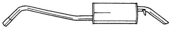 AKS DASIS SG25635 Глушник вихлопних газів кінцевий