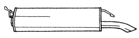 AKS DASIS SG20635 Глушник вихлопних газів кінцевий