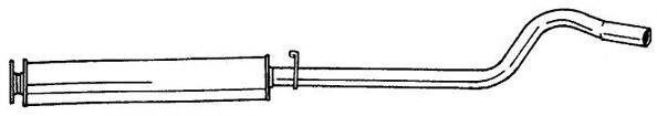 AKS DASIS SG40446 Середній глушник вихлопних газів