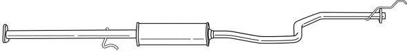 AKS DASIS SG23428 Середній глушник вихлопних газів