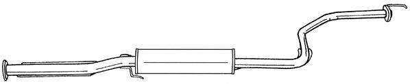 AKS DASIS SG23413 Середній глушник вихлопних газів