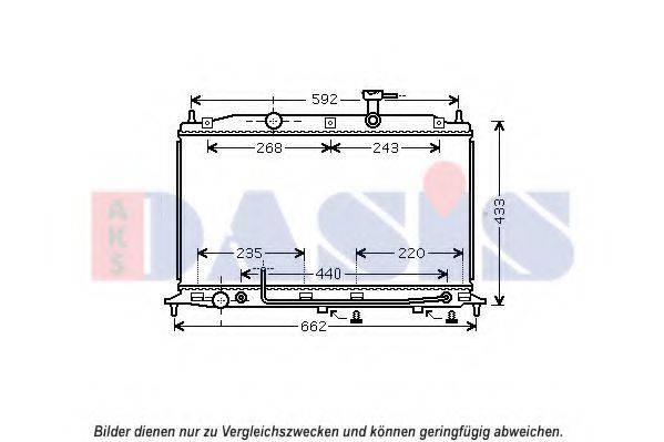 AKS DASIS 560086N Радіатор, охолодження двигуна