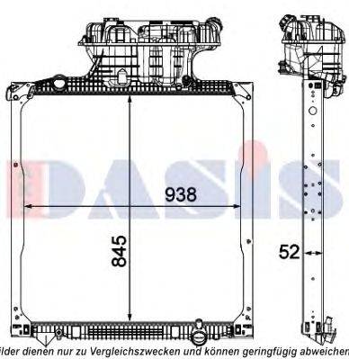 AKS DASIS 260032N Радіатор, охолодження двигуна