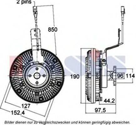 AKS DASIS 268052N Зчеплення, вентилятор радіатора