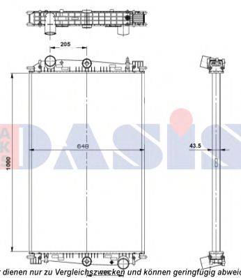 AKS DASIS 290016S Радіатор, охолодження двигуна