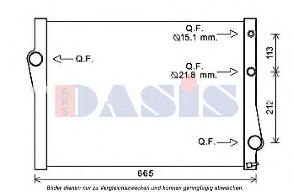 AKS DASIS 050076N Радіатор, охолодження двигуна