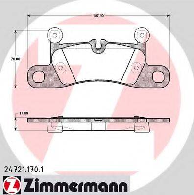 ZIMMERMANN 247211701 Комплект гальмівних колодок, дискове гальмо