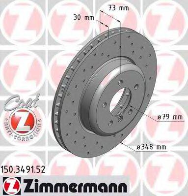 ZIMMERMANN 150349152 гальмівний диск