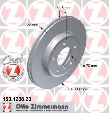 ZIMMERMANN 150128820 гальмівний диск