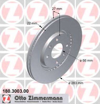 ZIMMERMANN 180300300 гальмівний диск