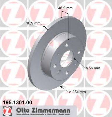 ZIMMERMANN 195130100 гальмівний диск