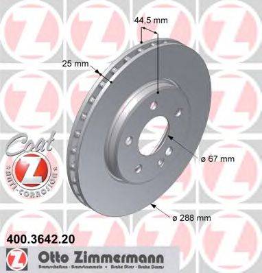 ZIMMERMANN 400364220 гальмівний диск